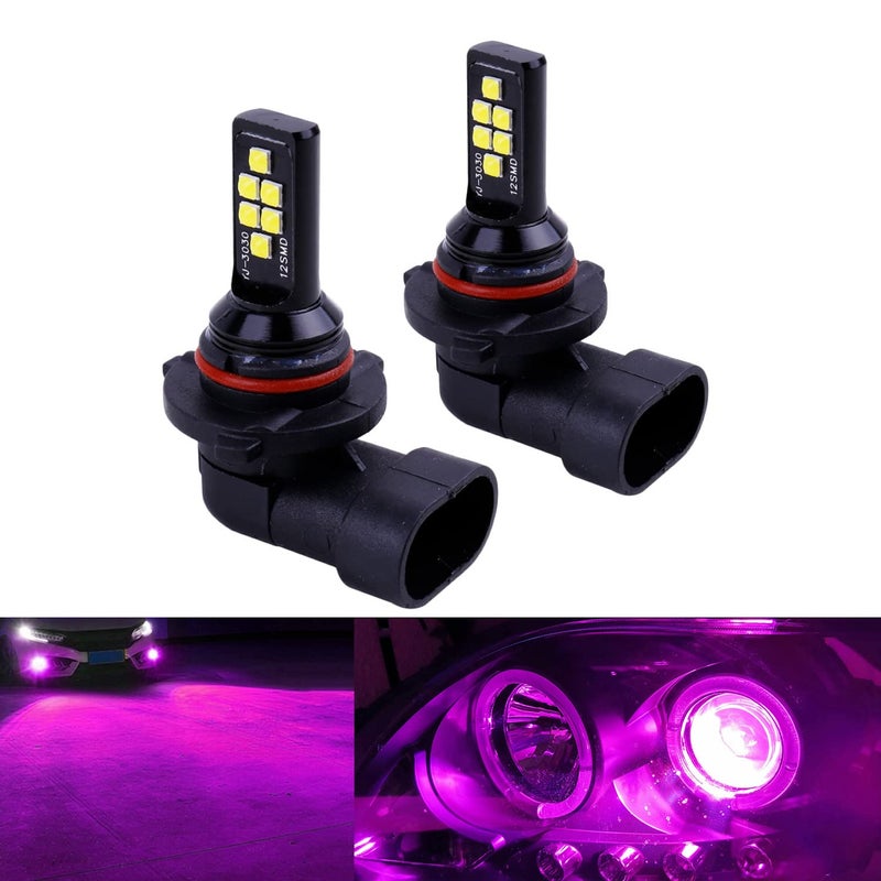 SOCAL-LED LIGHTING إضاءة LED SOCAL 2x HB4 9006 لمبة ضباب LED لرياضات القوة متقدمة 3030 SMD ملونة زاهية لمبة تشغيل نهارية DRL، وردي بنفسجي - Image 1